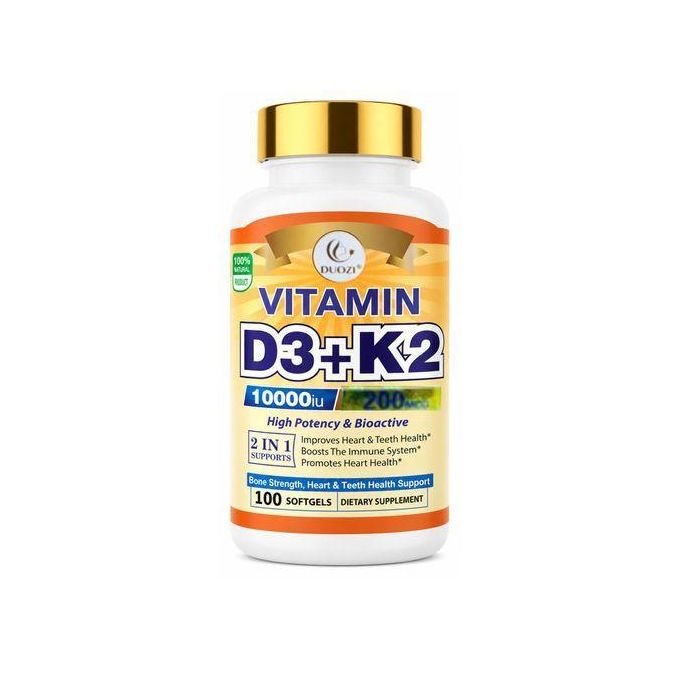 Duozi Vitamin D3+k2 10000iu And 200mcg – 100 Softgels