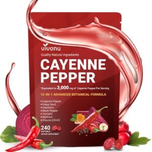 VivoNu Cayenne Pepper 12-in-1 Advanced Botanical Formula – 240 Softgels