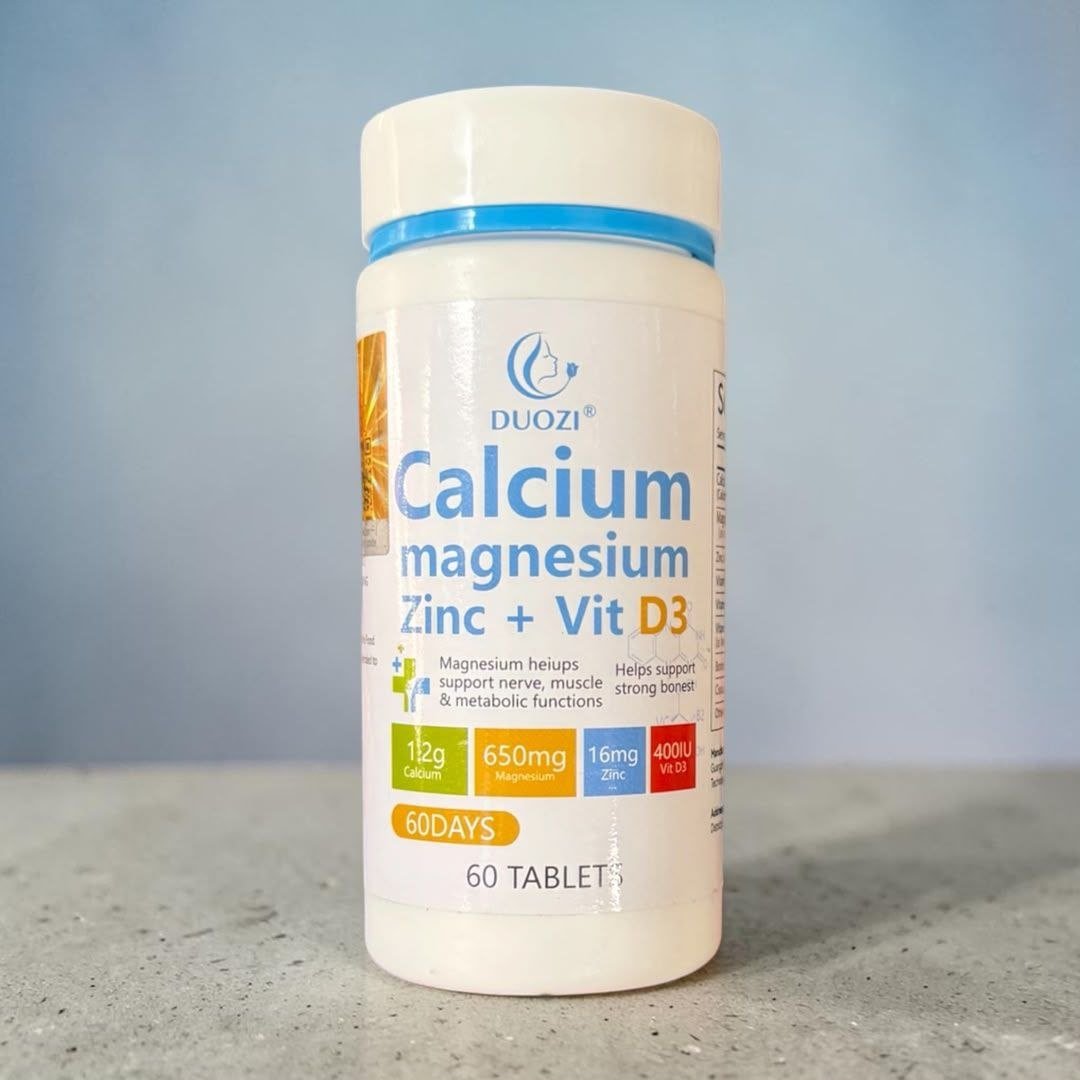 DUOZI Calcium Magnesium Zinc + Vitamin D3 – Bone & Immune Support Formula